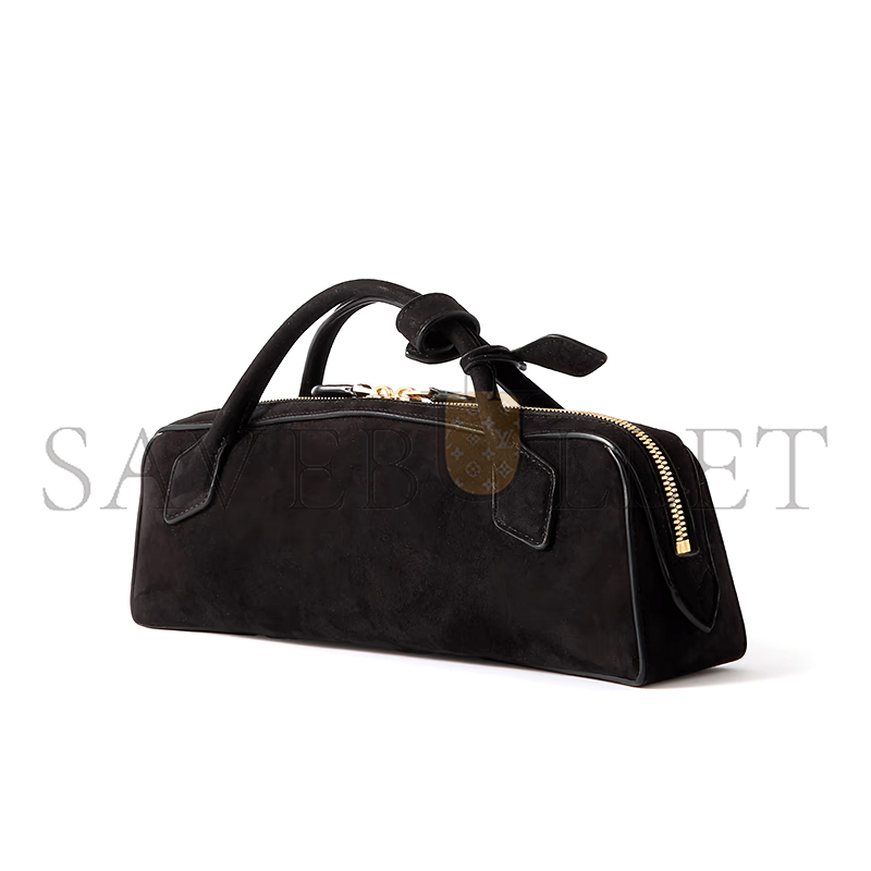 ALAÏA LE TECKEL LEATHER-TRIMMED SUEDE CLUTCH AA1S06026CA328 (31*10*7cm)